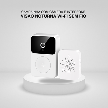 Campainha com Câmera e Interfone Visão Noturna WI-FI Sem Fio