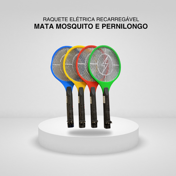Raquete Elétrica Recarregável Mata Mosquito e Pernilongo