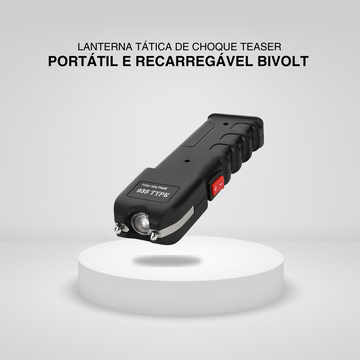 Lanterna Tática de Choque Teaser Portátil e Recarregável Bivolt