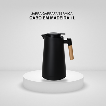 Jarra Garrafa Térmica Cabo em Madeira 1L