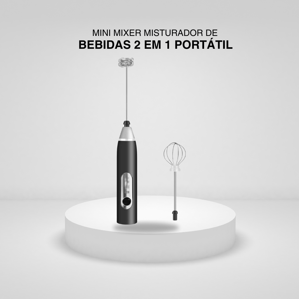 Mini Mixer Misturador de Bebidas 2 em 1 Portátil