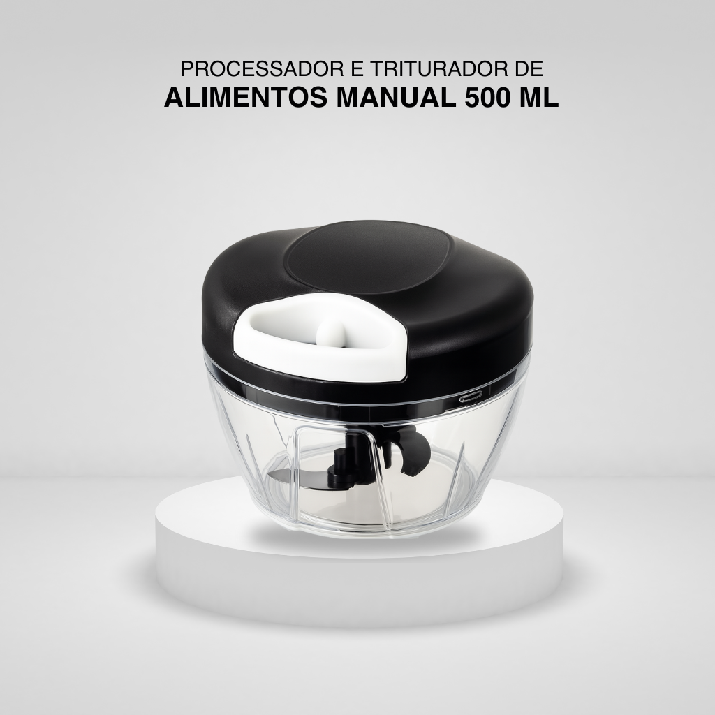 Processador e Triturador de Alimentos Manual 500 ML