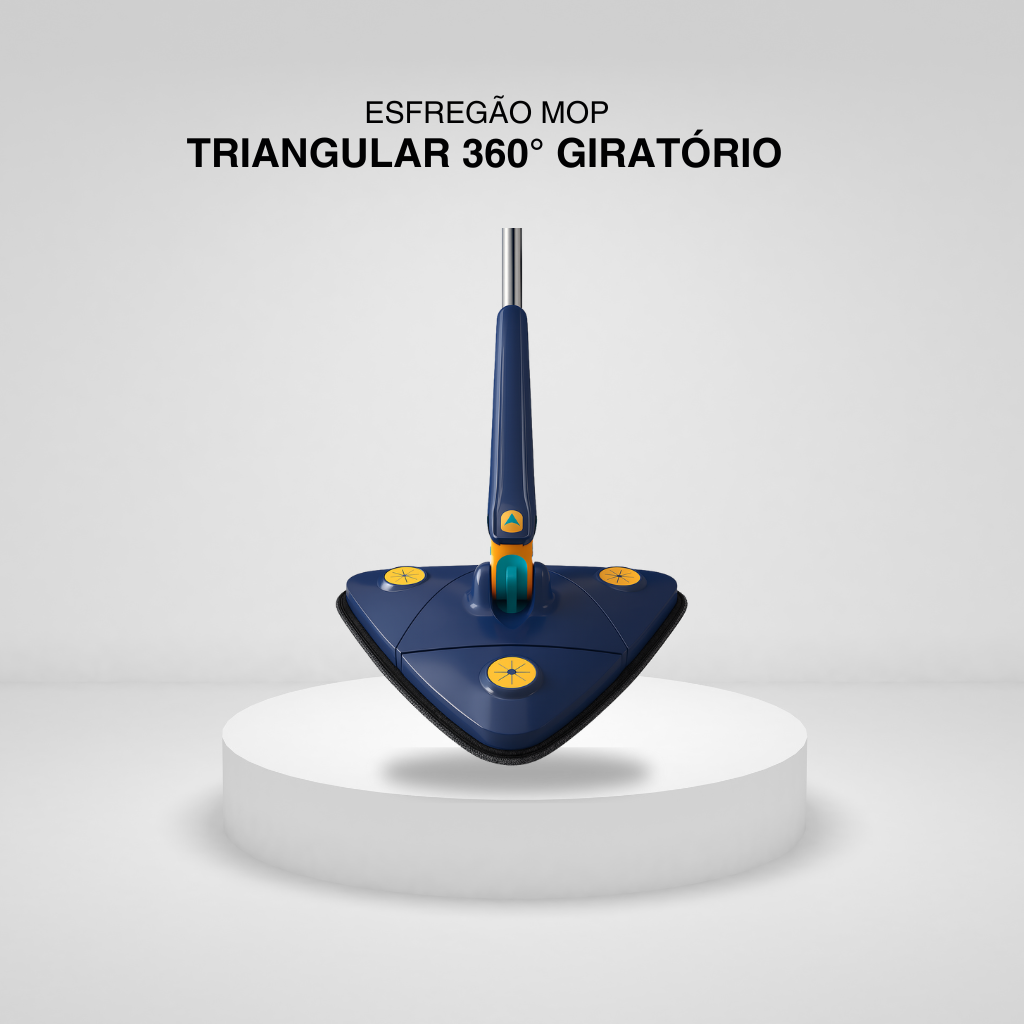 Esfregão Mop Triangular 360° Giratório