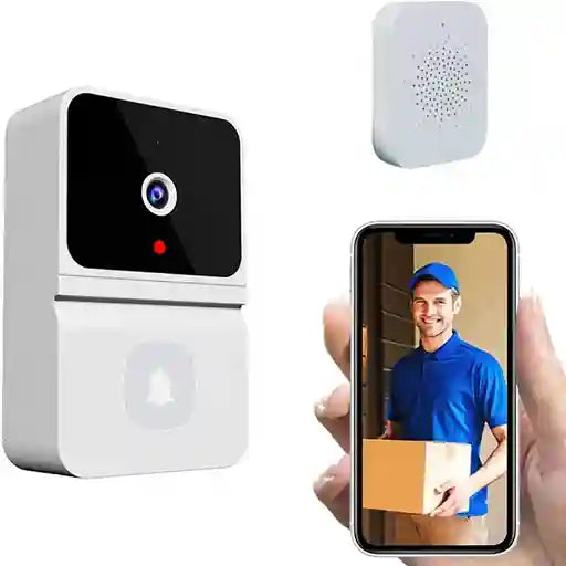 Campainha com Câmera e Interfone de Áudio Visão Noturna WI-FI Sem Fio